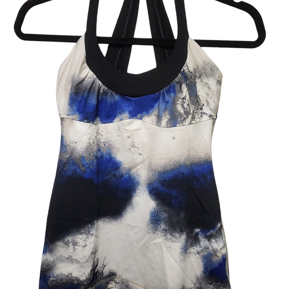 lululemon athletica Tops - Lululemon Scoop Me Up Tank Top Milky Way Multi Print / Black Size 4-D113